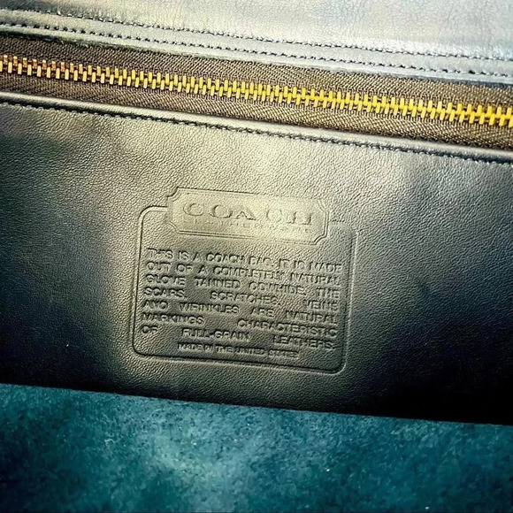 Vintage Coach Paris Large Navy Blue Bag - Picture 12 of 16